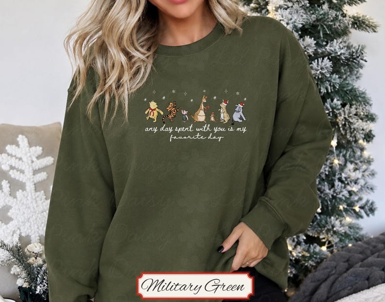 Pooh Sweatshirt, Classic Winnie-the-pooh, Christmas Pooh Bear