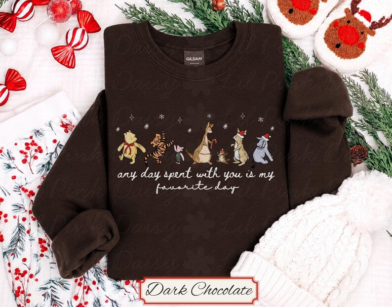 Pooh Sweatshirt, Classic Winnie-the-pooh, Christmas Pooh Bear