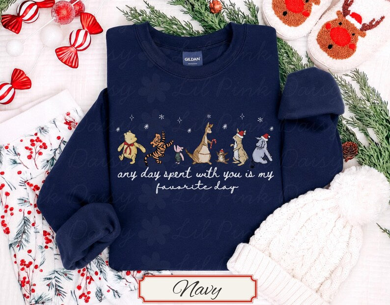 Pooh Sweatshirt, Classic Winnie-the-pooh, Christmas Pooh Bear