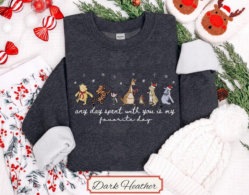 Pooh Sweatshirt, Classic Winnie-the-pooh, Christmas Pooh Bear