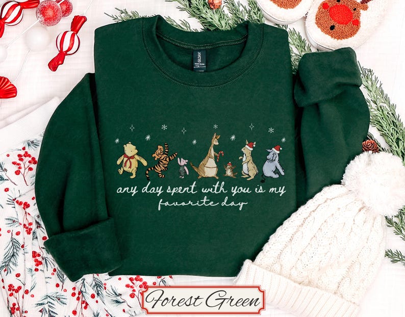 Pooh Sweatshirt, Classic Winnie-the-pooh, Christmas Pooh Bear