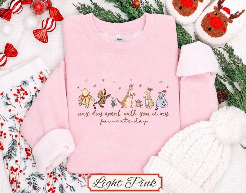Pooh Sweatshirt, Classic Winnie-the-pooh, Christmas Pooh Bear