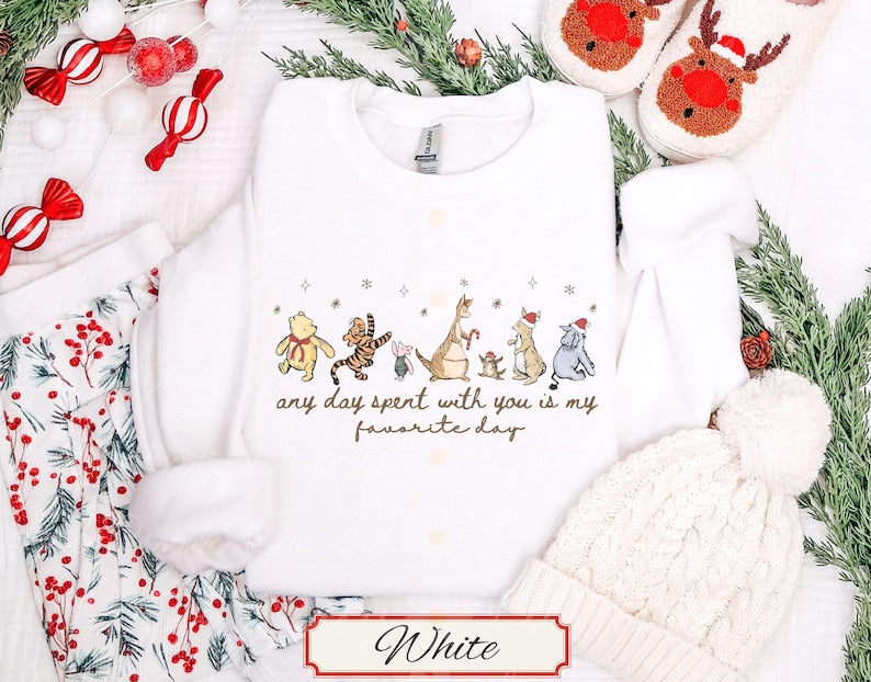 Pooh Sweatshirt, Classic Winnie-the-pooh, Christmas Pooh Bear