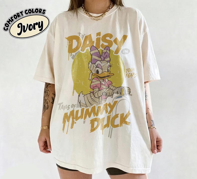 Tails of Mummy Mouse Disney Halloween Shirt, Comfort Colors Mickey Minnie Daisy Donald Goofy Pluto Mummy Tee, Retro Spooky Family Vacation