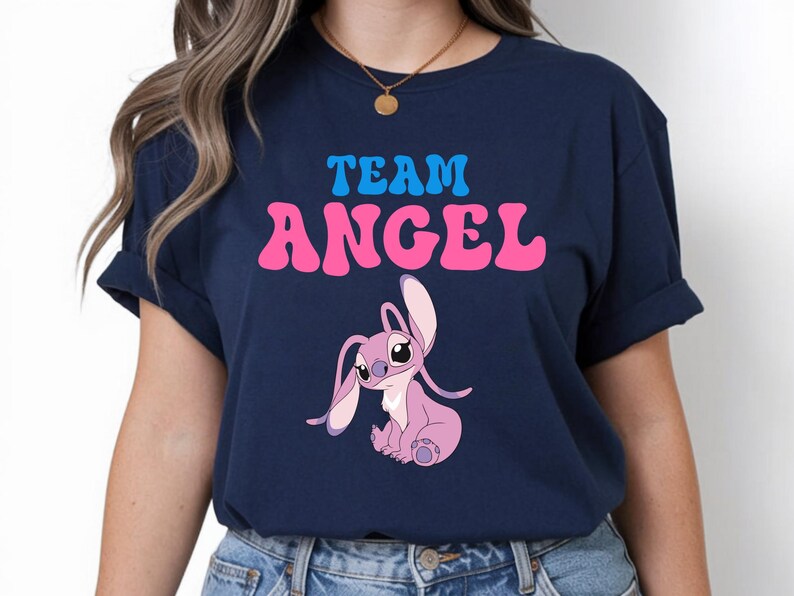 Custom Stitch Gender Reveal Shirt– Disney Baby Shower Tee– Pink or Blue Family Loves You– Cute Pregnancy Announcement Shirt–Team Boy or Girl