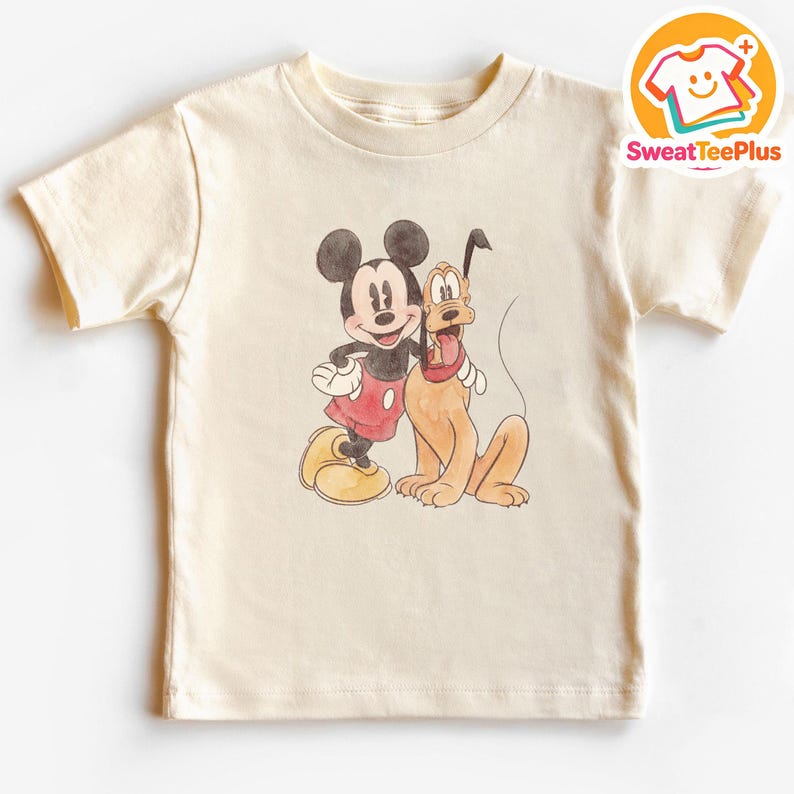 Comfort Colors Mickey & Friends Shirt, Retro Mickey and Pluto Tee, Family Vacation Matching Shirts, Disney Trip Gift Tee, Mouse Family Shirt