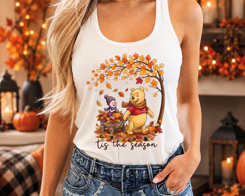 Winnie the Pooh and Piglet Fall Season Tank Top, Magic product image 1