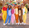 Pooh Bear Pajama Jumpsuit, Pooh Piglet Tigger Eeyore Matching Group Costume, Christmas Cosplay Outfit, Holiday Sleepwear Set