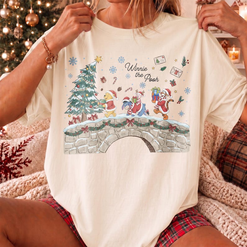 Disney Winnie The Pooh Classic Merry Christmas Sweater, Pooh Tigger Eeyore Piglet Christmas Costume, Mickey's Very Merry Christmas Party