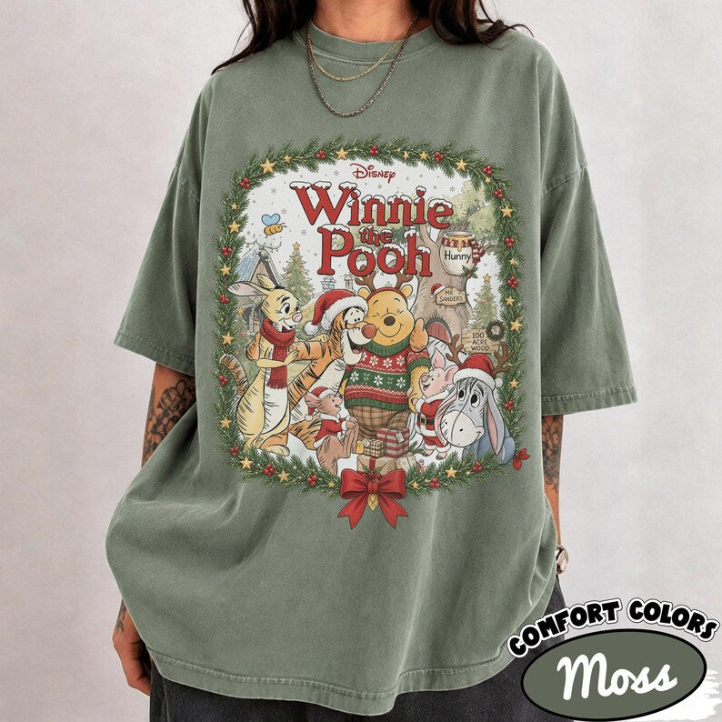 Comfort Colors Retro Disney Winnie The Pooh Christmas Group product image 5