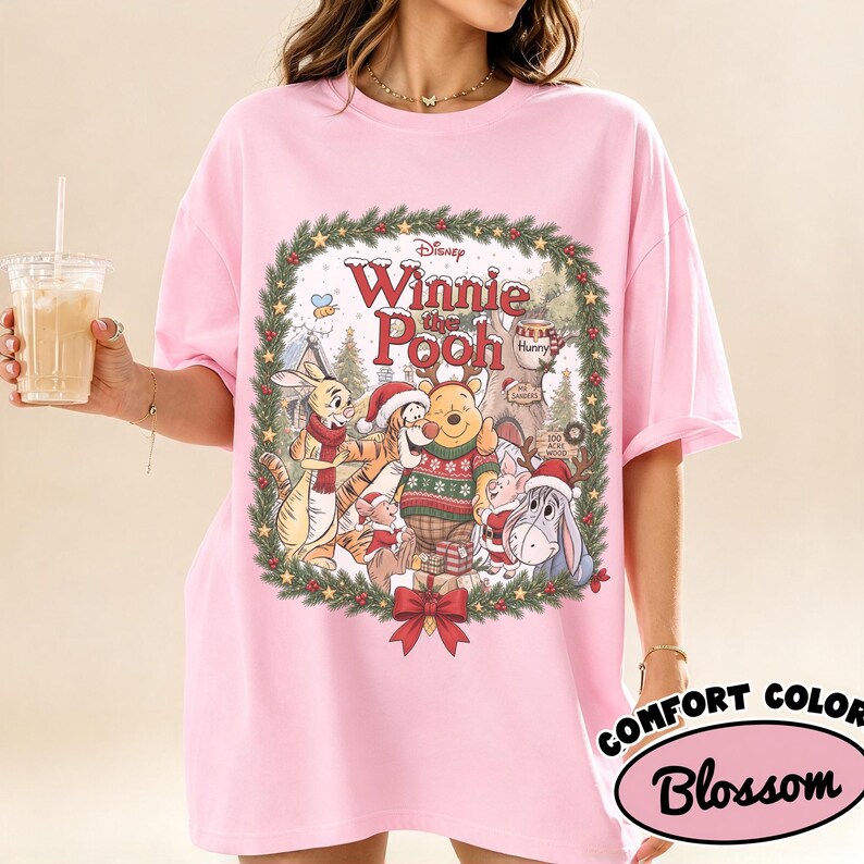 Comfort Colors Retro Disney Winnie The Pooh Christmas Group product image 3