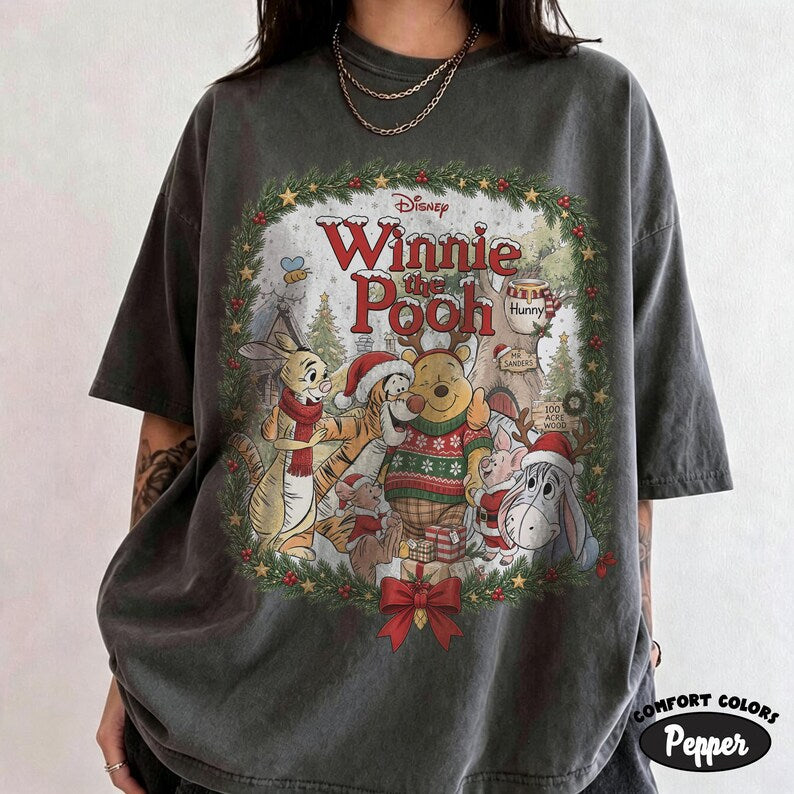 Comfort Colors Retro Disney Winnie The Pooh Christmas Group product image 2