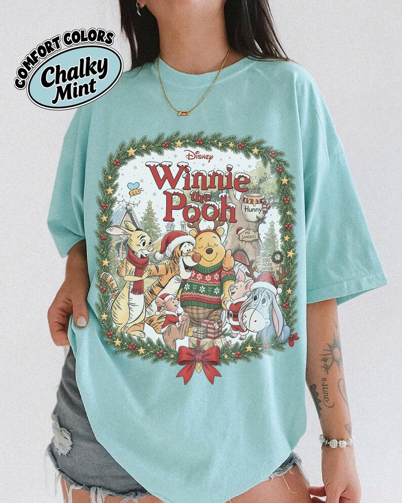 Comfort Colors Retro Disney Winnie The Pooh Christmas Group product image 6