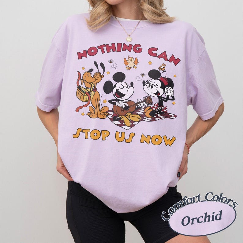 Retro Comfort Colors Runaway Railway Mickey Minnie Pluto Shirt, Nothing Can Stop Us Now, Disney Ride Shirt, Family 2026 Disney Park Shirt