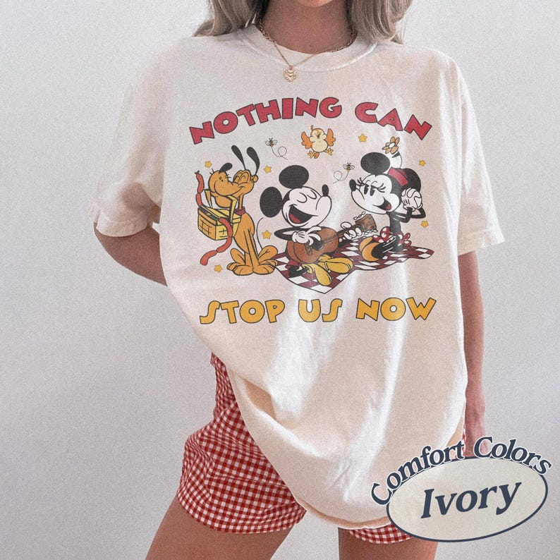 Retro Comfort Colors Runaway Railway Mickey Minnie Pluto Shirt, Nothing Can Stop Us Now, Disney Ride Shirt, Family 2026 Disney Park Shirt