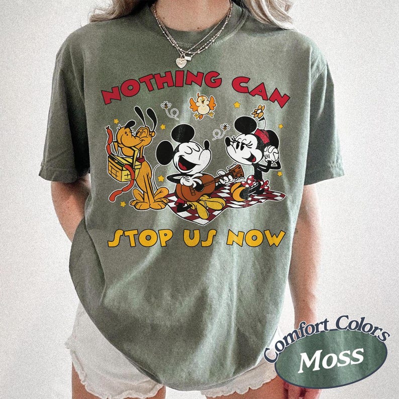 Retro Comfort Colors Runaway Railway Mickey Minnie Pluto Shirt, Nothing Can Stop Us Now, Disney Ride Shirt, Family 2026 Disney Park Shirt