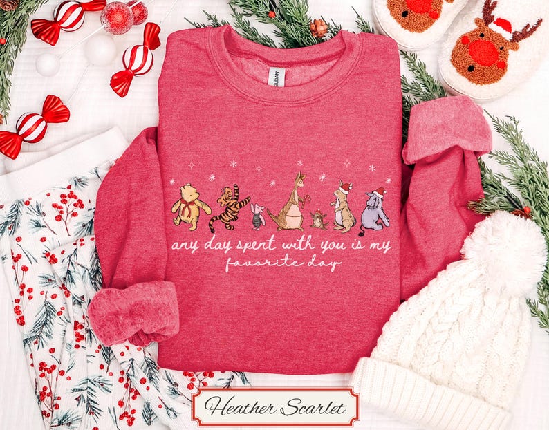 Pooh Sweatshirt, Classic Winnie-the-pooh, Christmas Pooh Bear