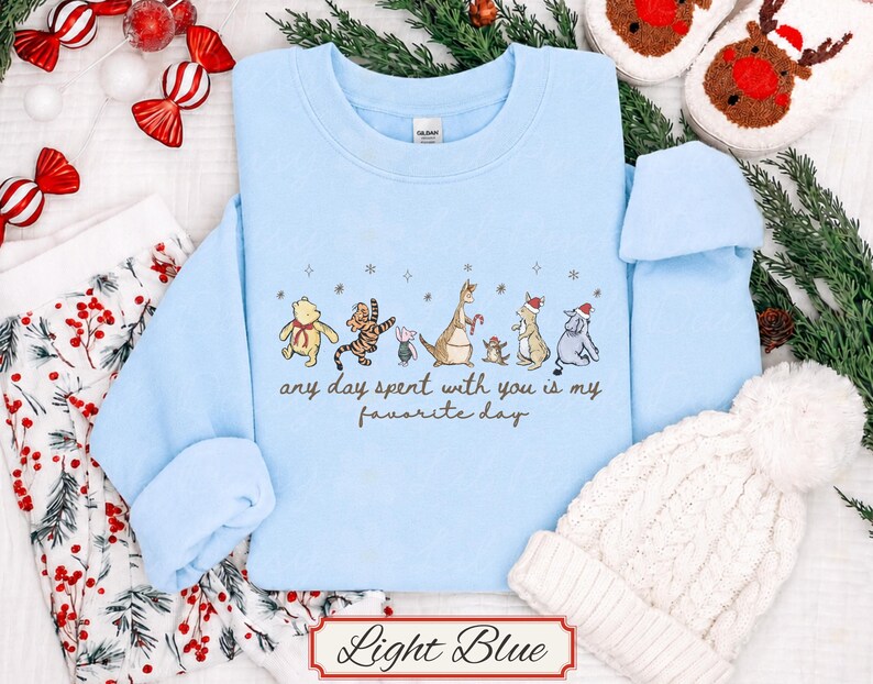 Pooh Sweatshirt, Classic Winnie-the-pooh, Christmas Pooh Bear
