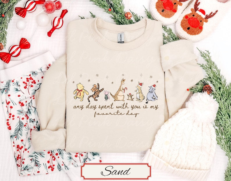 Pooh Sweatshirt, Classic Winnie-the-pooh, Christmas Pooh Bear