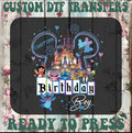 Custom Name Stitch and Angel Birthday DTF Transfers, Personalized Birthday Ready To Press