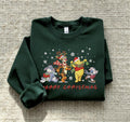 Winnie the Pooh Christmas Sweatshirt, Tigger Eeyore Piglet Holiday Shirt, Disney Winnie the Pooh Xmas Crewneck, Disney 100 Acre Woods Gifts