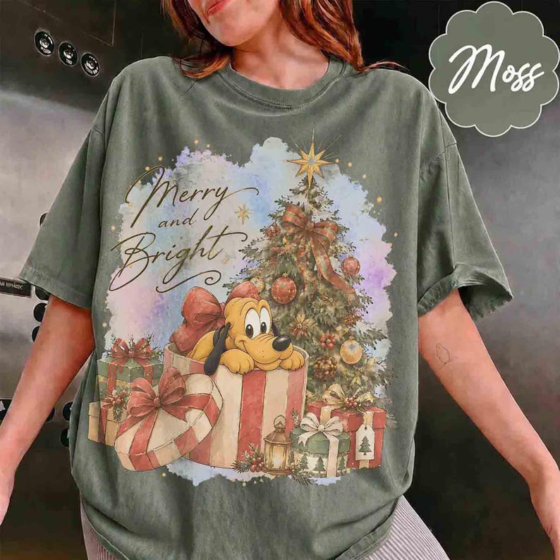 Retro Disney Pluto Dog Christmas Presents Shirt, Mickey's Very Merry Christmas Party 2026 Tee, Disneyland Holiday Family Gifts, Dog Lover