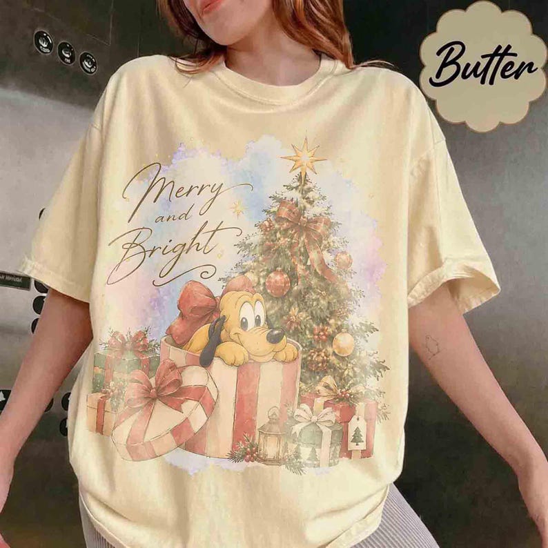 Retro Disney Pluto Dog Christmas Presents Shirt, Mickey's Very Merry Christmas Party 2026 Tee, Disneyland Holiday Family Gifts, Dog Lover
