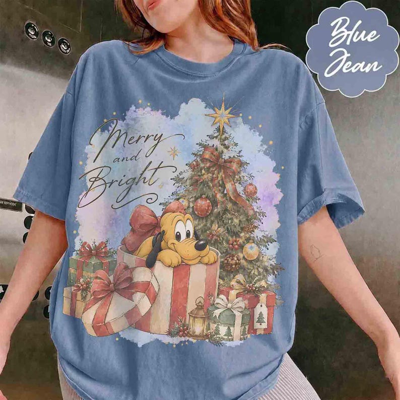 Retro Disney Pluto Dog Christmas Presents Shirt, Mickey's Very Merry Christmas Party 2026 Tee, Disneyland Holiday Family Gifts, Dog Lover