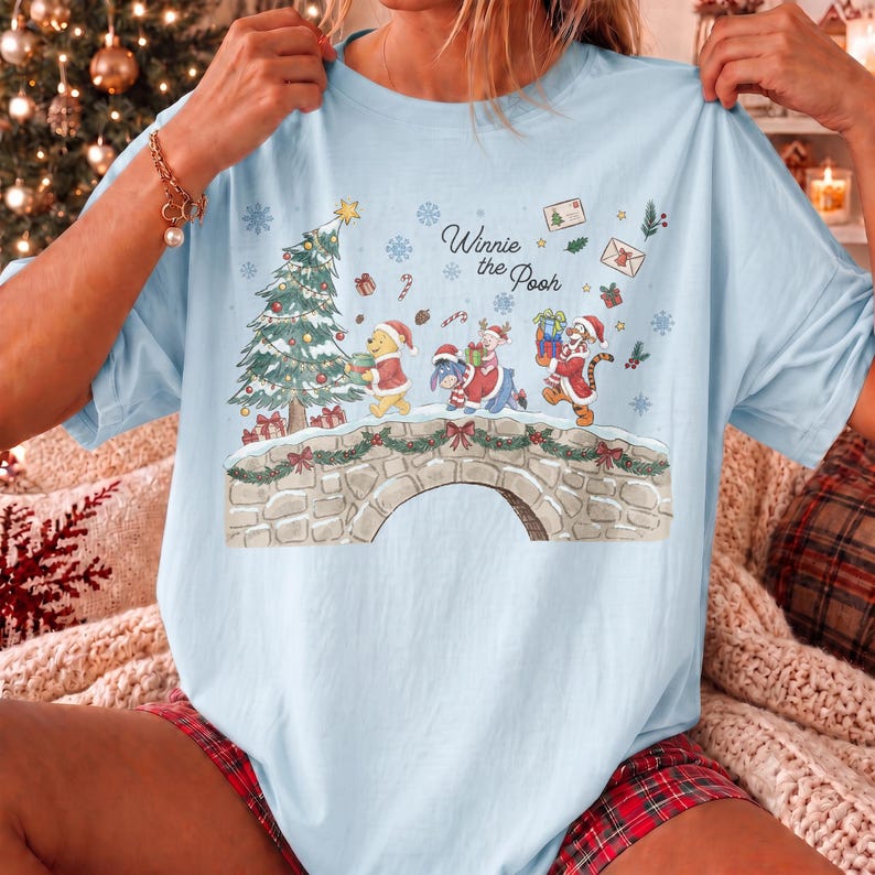 Disney Winnie The Pooh Classic Merry Christmas Sweater, Pooh Tigger Eeyore Piglet Christmas Costume, Mickey's Very Merry Christmas Party