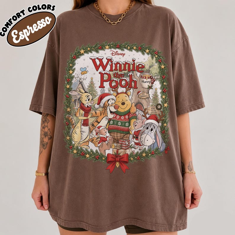 Comfort Colors Retro Disney Winnie The Pooh Christmas Group product image 10
