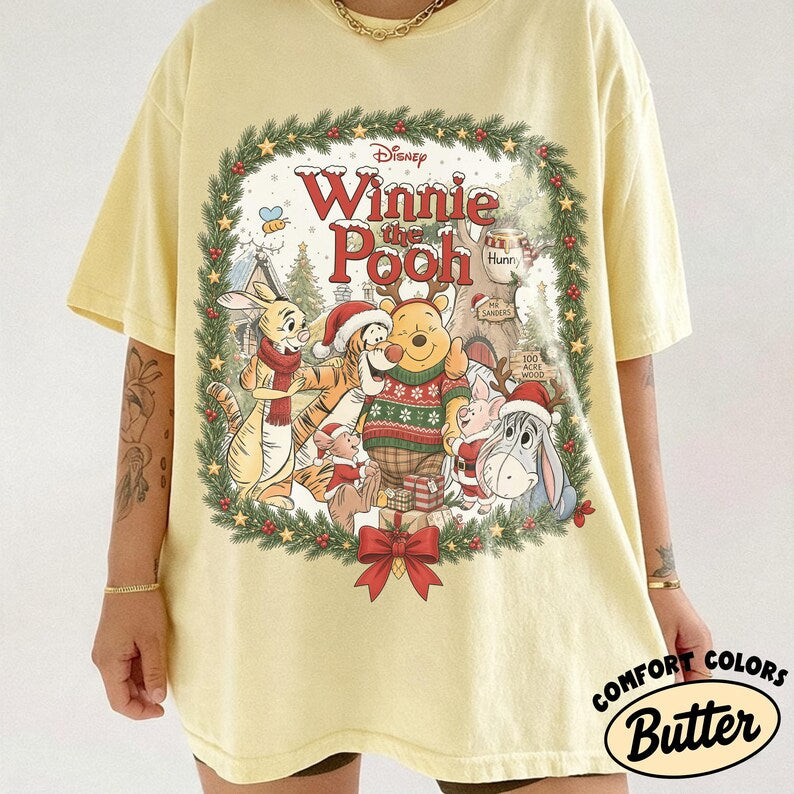 Comfort Colors Retro Disney Winnie The Pooh Christmas Group product image 8