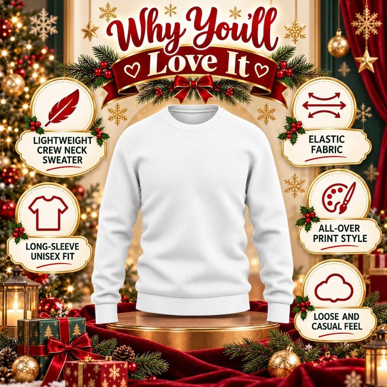 Stitch and Angel Christmas Sweater, Disneyland Ugly product image 6