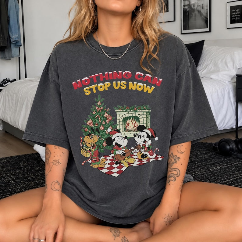 Retro Comfort Colors Runaway Railway Mickey Minnie Pluto Shirt, Nothing Can Stop Us Now, Disney Ride Shirt, Family 2026 Disney Park Shirt