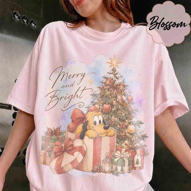 Retro Disney Pluto Dog Christmas Presents Shirt, Mickey's Very Merry Christmas Party 2026 Tee, Disneyland Holiday Family Gifts, Dog Lover