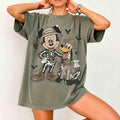 Vintage Mickey Pluto Skeleton Safari Leopard Halloween Shirt, Disney Animal Kingdom Besties Graphic Tee DD949