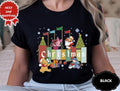Winnie the Pooh Christmas Shirt, Disney Friends Holiday Graphic Tee, Tigger Piglet Eeyore Xmas Family Matching Outfit Gift DD983