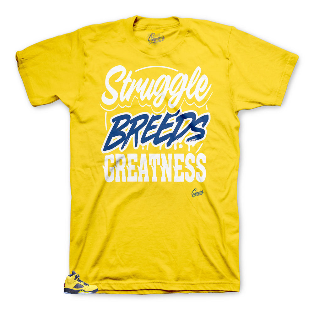 Retro 5 Michigan Struggle Breeds Shirt
