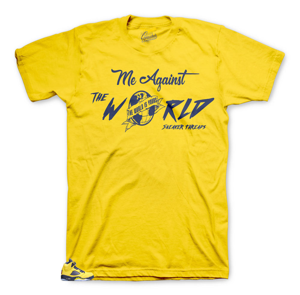 Retro 5 Michigan Against the World Shirt