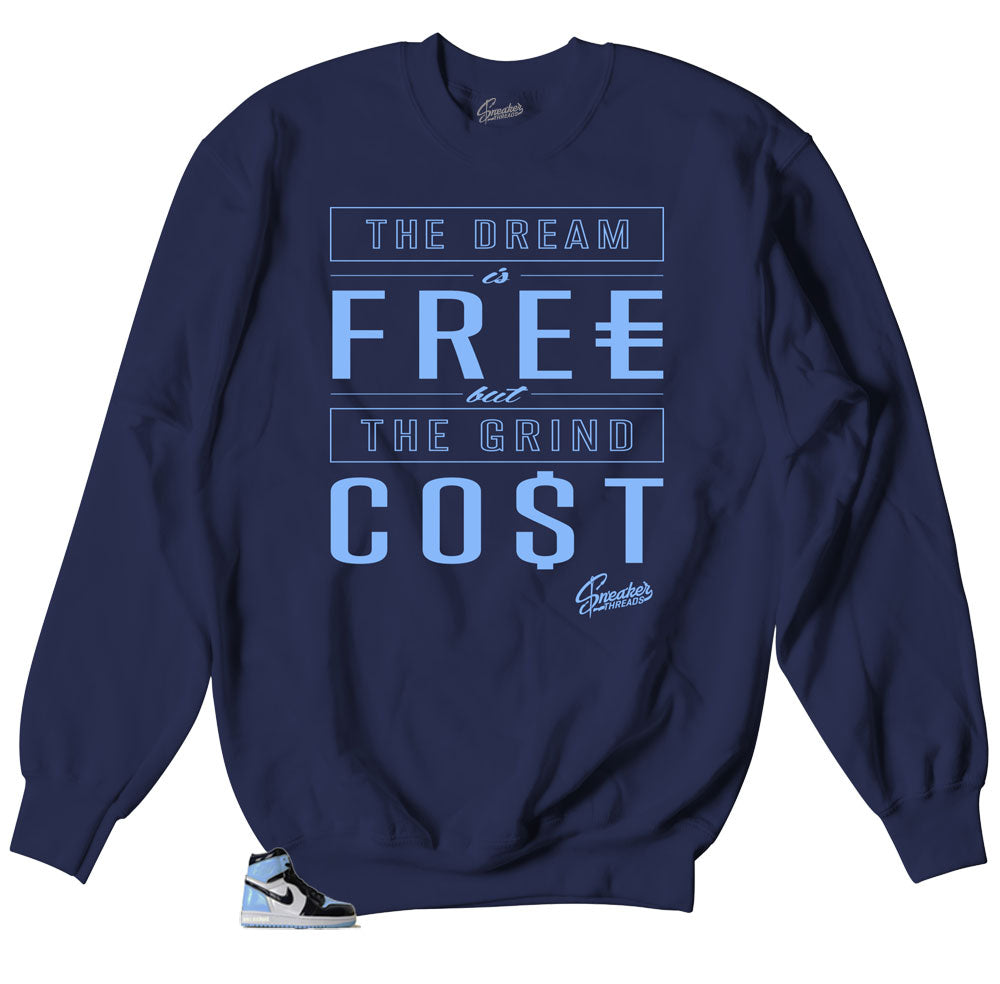 Retro 1 Uni Blue Patent Cost Sweater