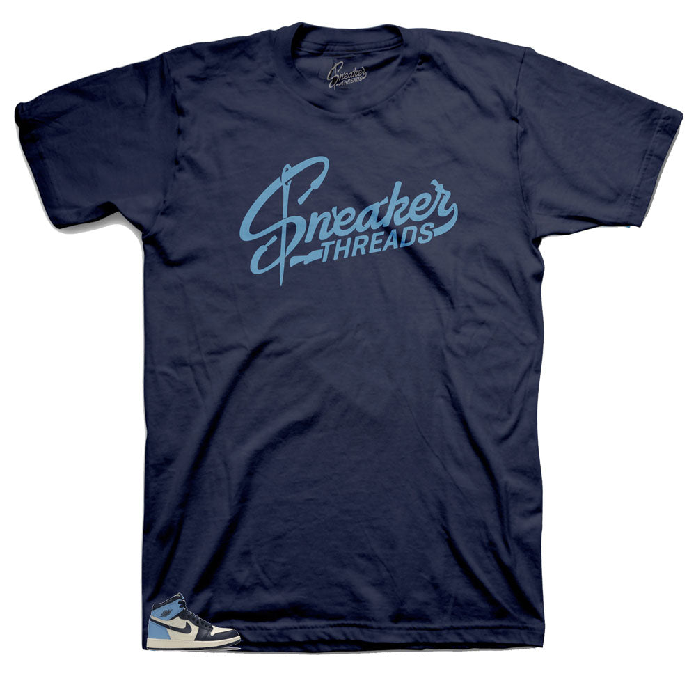 Retro 1 Uni Blue Obsidian ST Threads Shirt
