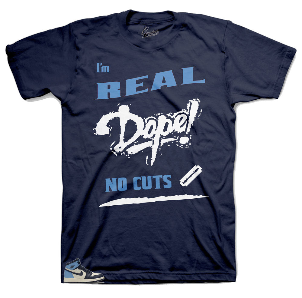Retro 1 Uni Blue Obsidian No Cuts Shirt