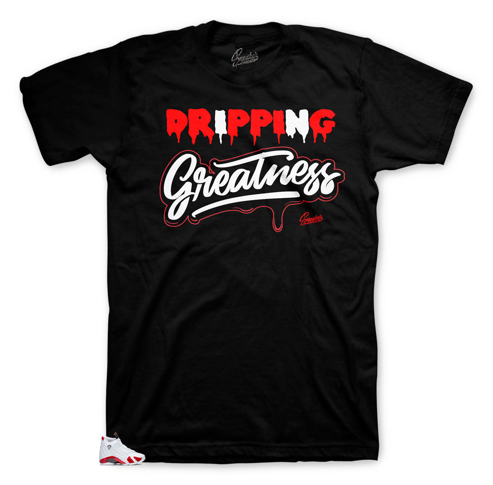 Retro 14 Candy Cane Dripping Greatness Shirt