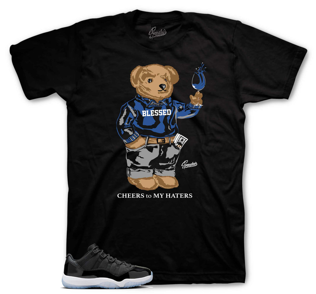 Retro 11 Low Space Jam Cheers Bear Shirt