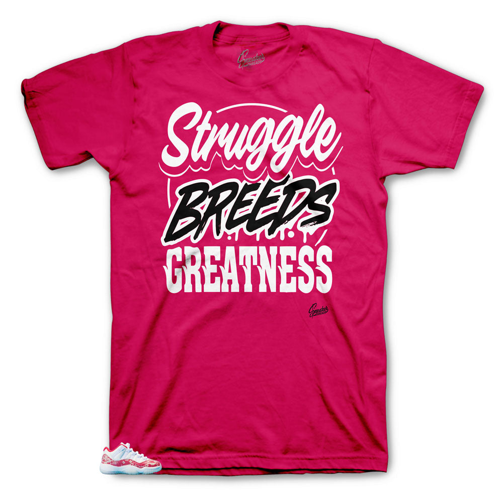 Retro 11 Snakeskin Pink Struggle Breeds Shirt