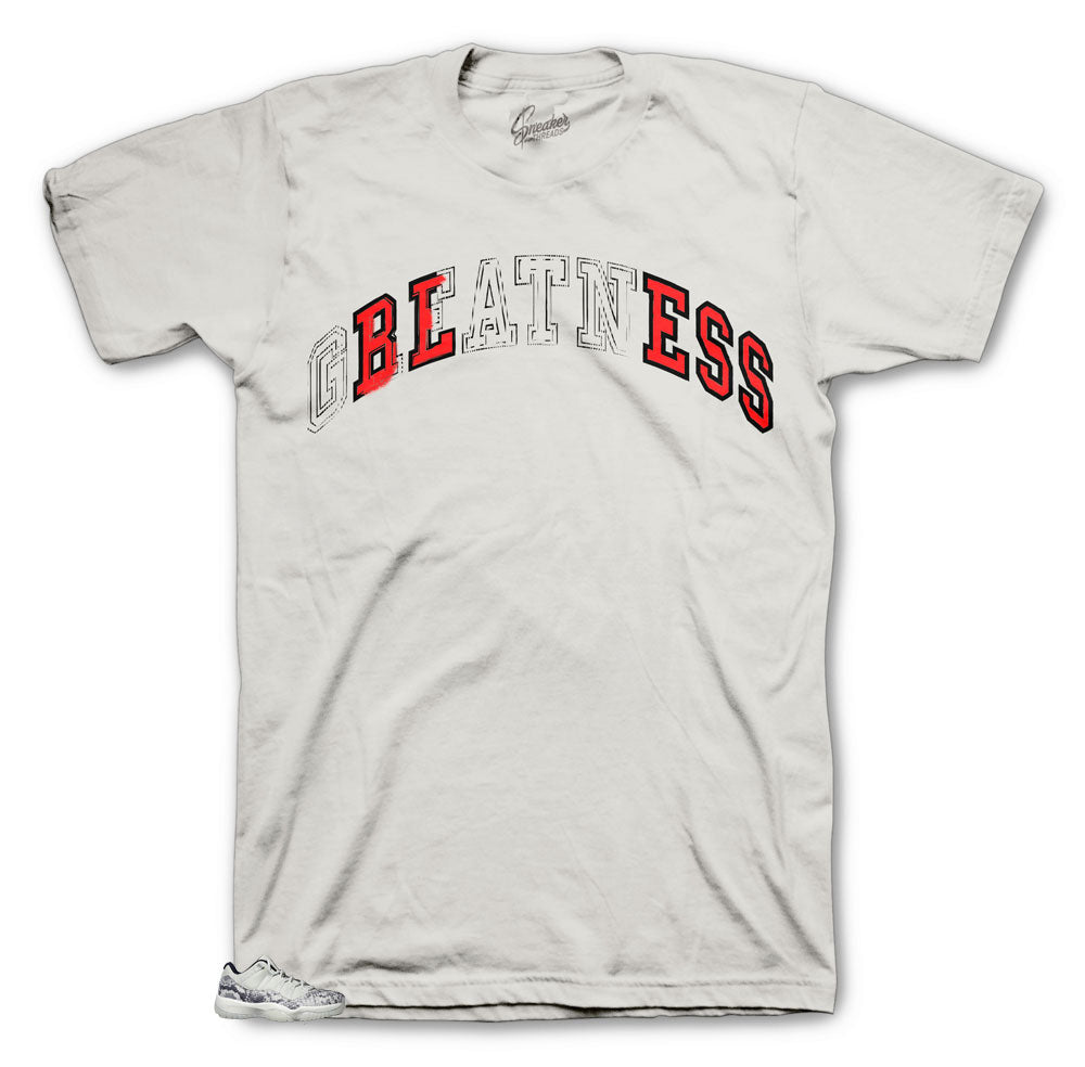 Retro 11 Snakeskin Bone Stitched Shirt