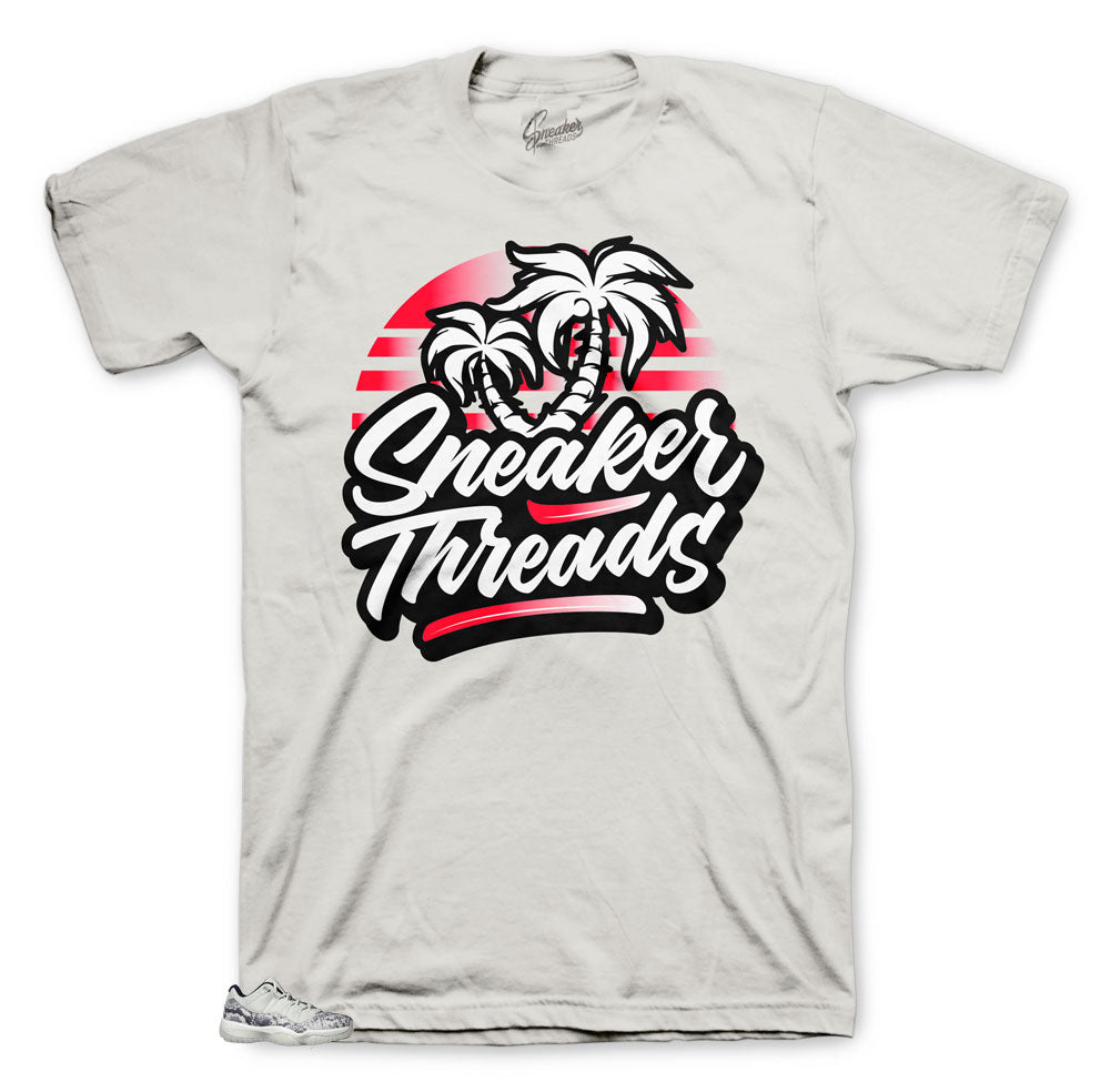 Retro 11 Snakeskin Bone ST Palms Shirt
