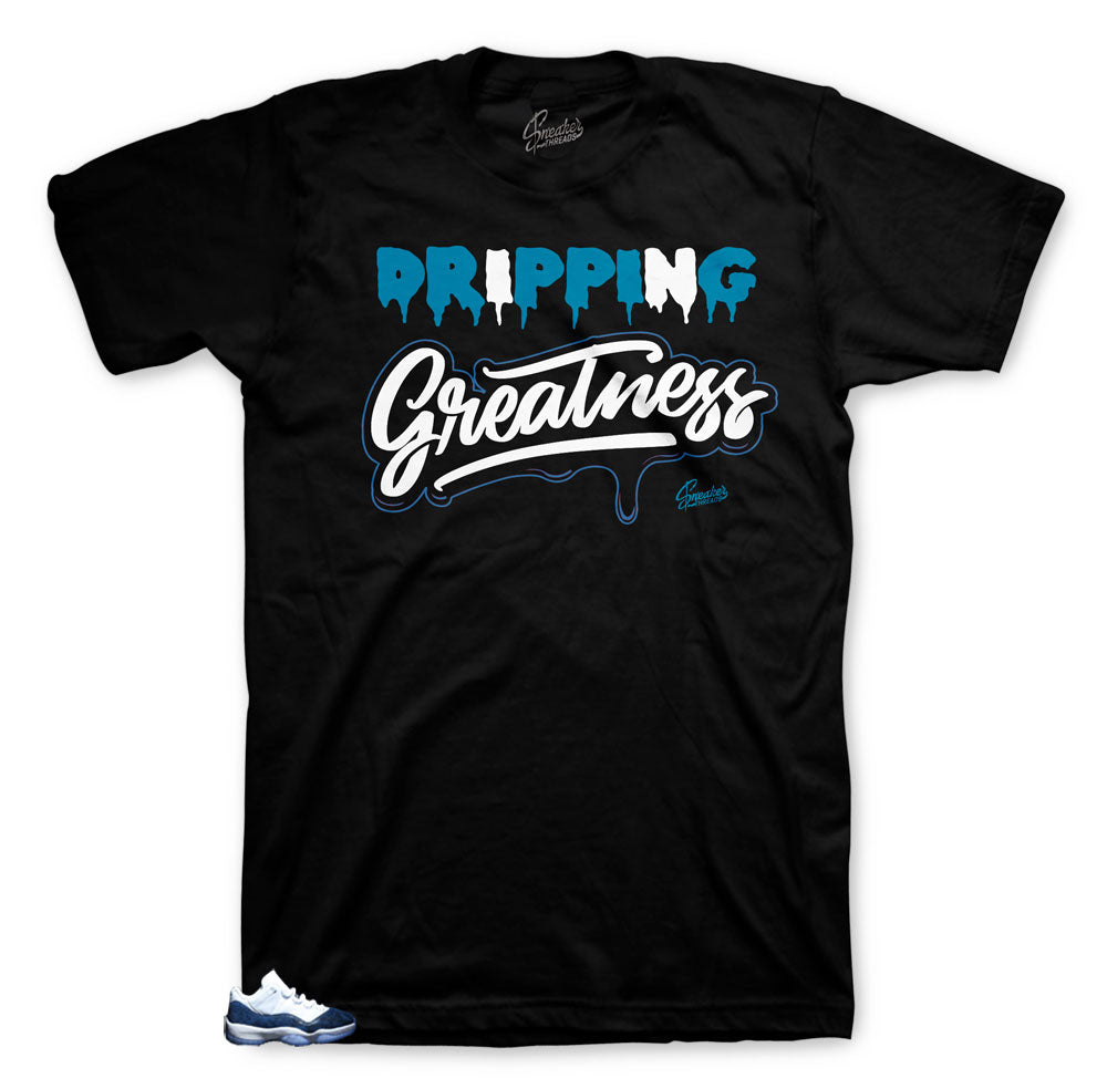 Retro 11 Blue Snakeskin Dripping Shirts