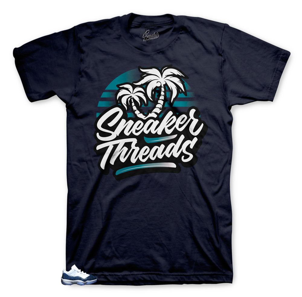 Retro 11 Blue Snakeskin ST Palms shirt