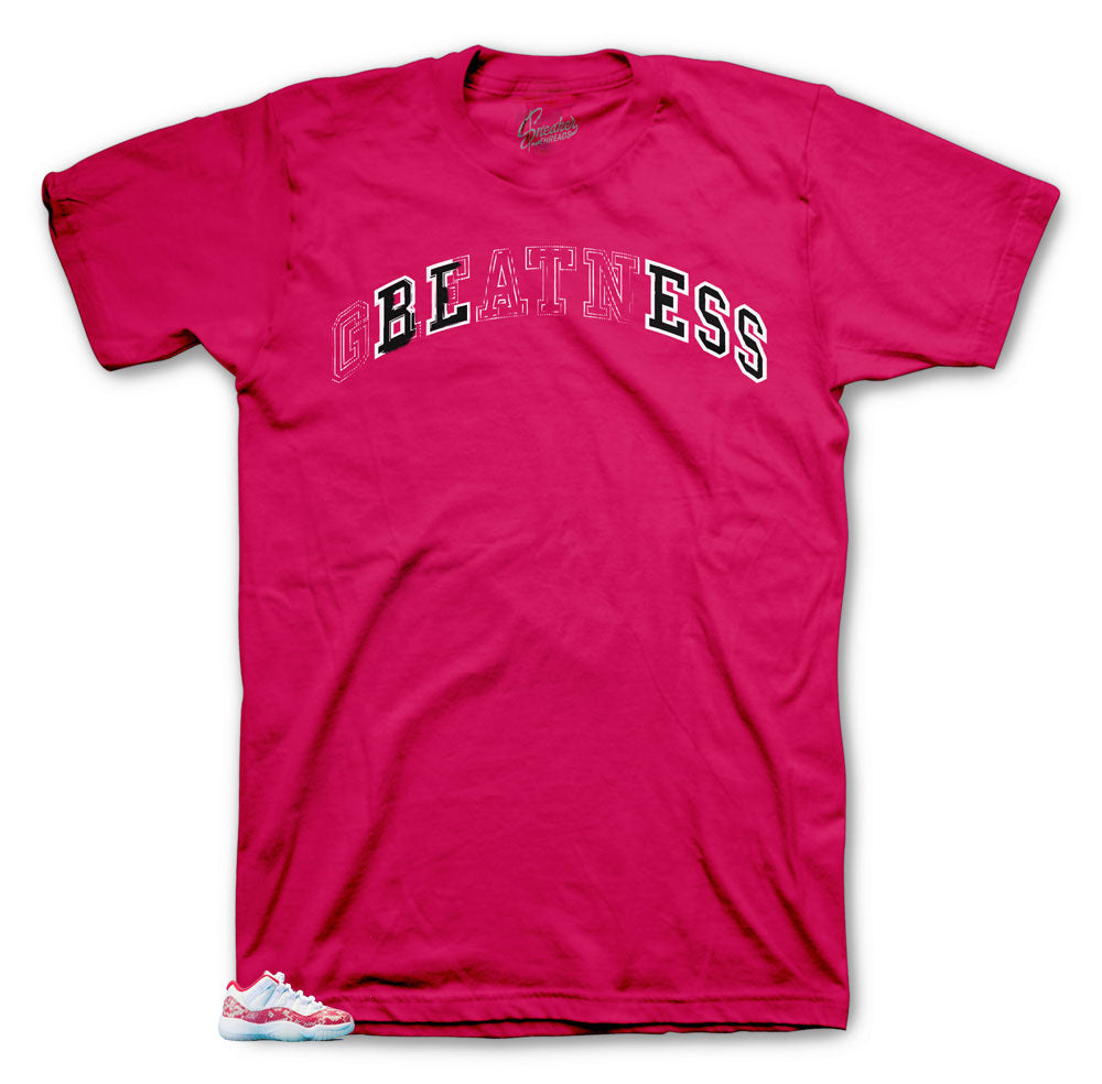 Retro 11 Snakeskin Pink Stitch Shirt