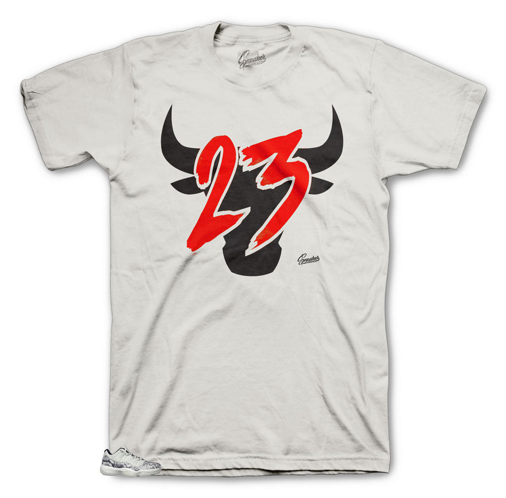 Retro 11 Snakeskin Bone Toro Shirt